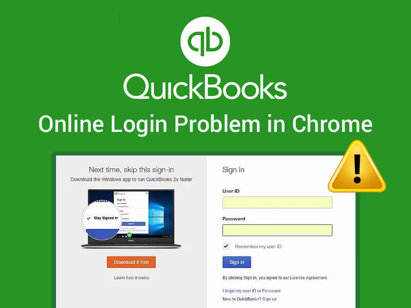 Quickbooks Login Error in Google Chrome 